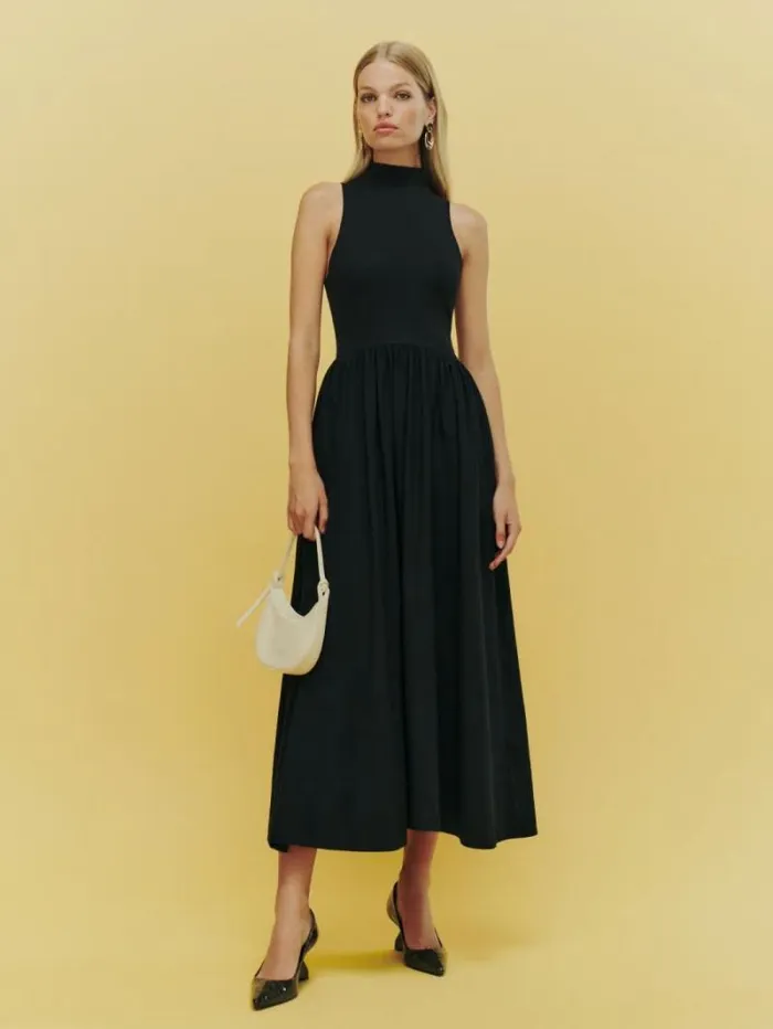The Reformation Petites Sai Dress Black 8211 Clothing
