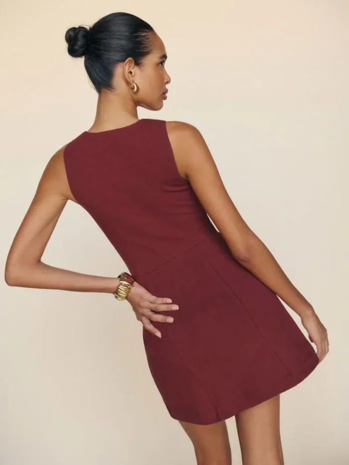 The Reformation Rai Knit Dress Chianti 8211 Clothing