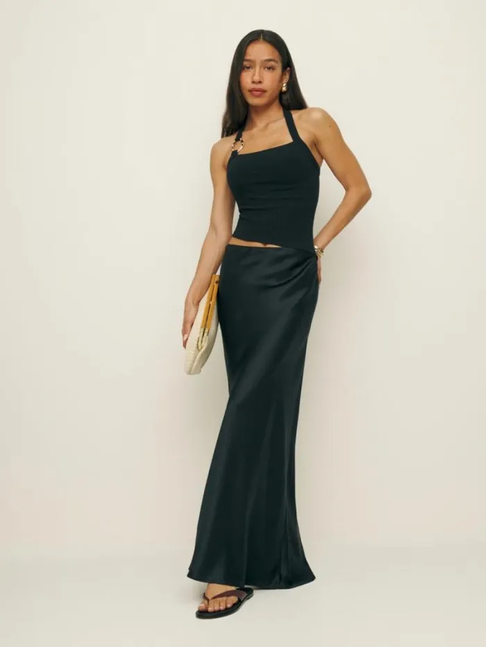 The Reformation Ramona Knit Top Black 8211 Clothing