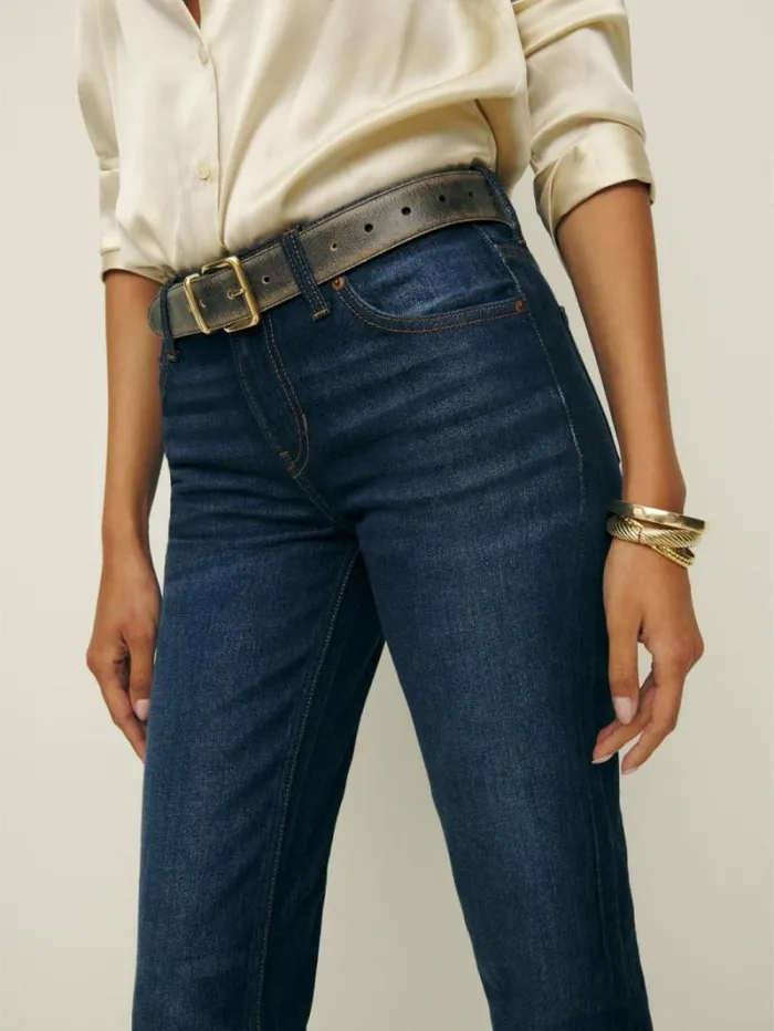 The Reformation Rayna Low Rise Bootcut Jeans Balaton 8211 Clothing