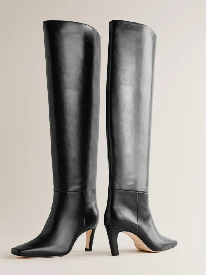 The Reformation Regan Knee Boot Black 8211 Shoes
