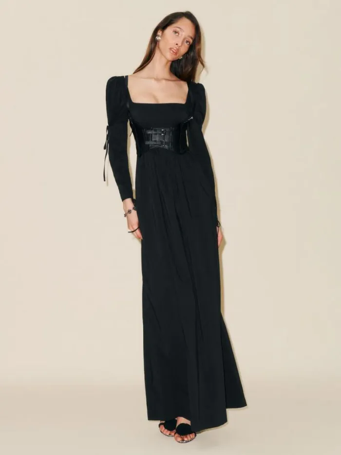The Reformation Rhea Dress Black 8211 ClothingWeddings