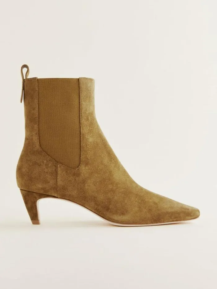 The Reformation Roberta Ankle Boot Bog Suede 8211 Shoes
