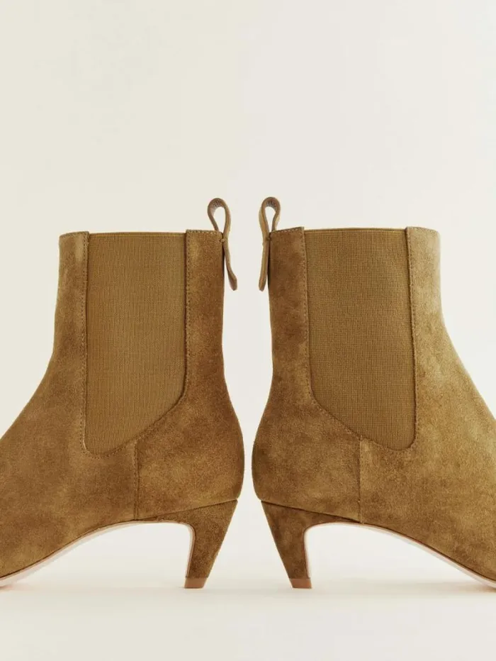 The Reformation Roberta Ankle Boot Bog Suede 8211 Shoes