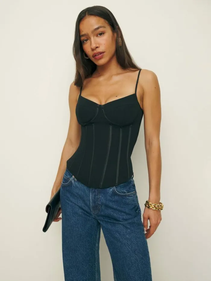The Reformation Rosetta Top Black 8211 Clothing