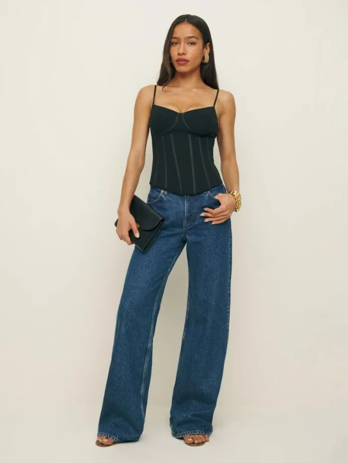 The Reformation Rosetta Top Black 8211 Clothing
