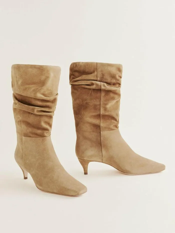 The Reformation Rosie Mid Shaft Boot Toasted Coconut 8211 Shoes