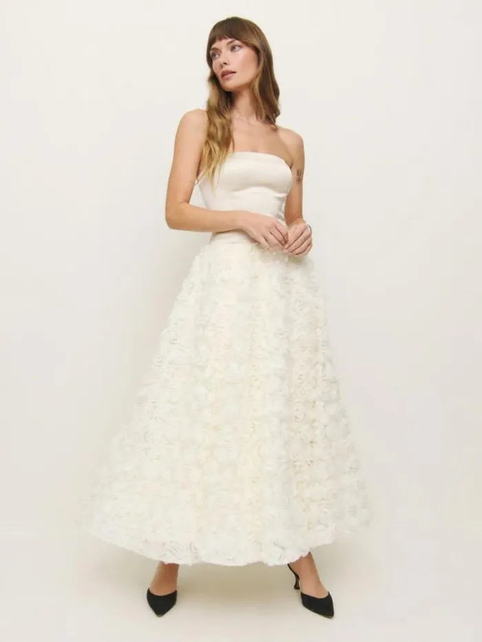 The Reformation Rosy Dress Ivory 8211 Weddings
