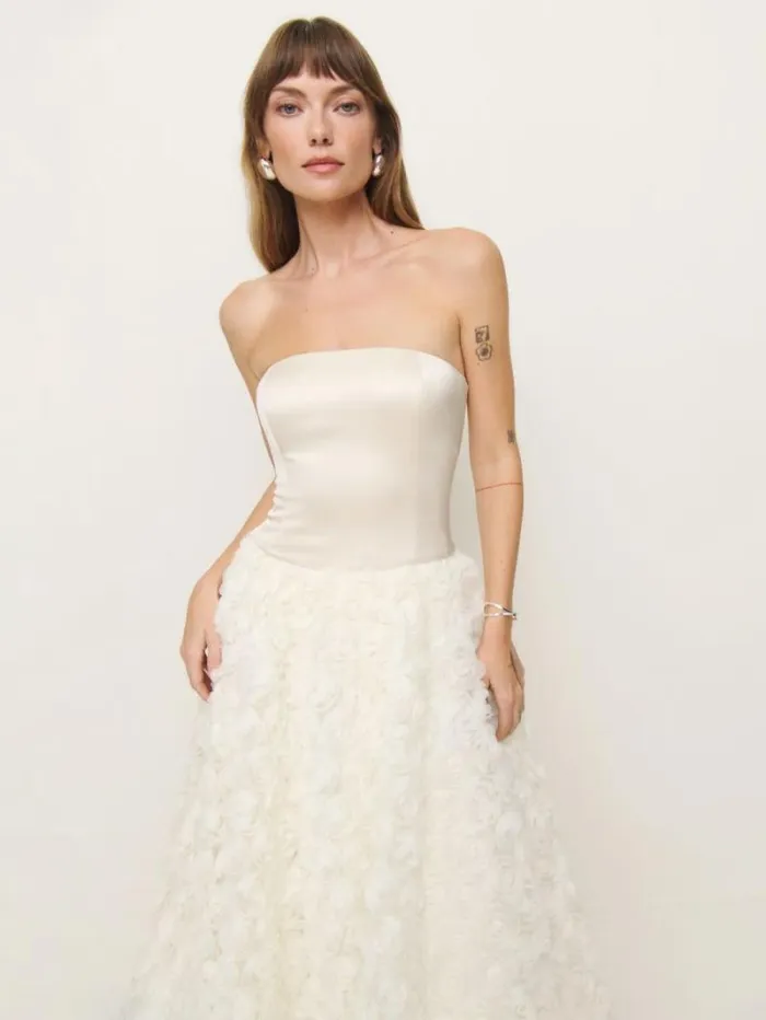The Reformation Rosy Dress Ivory 8211 Weddings