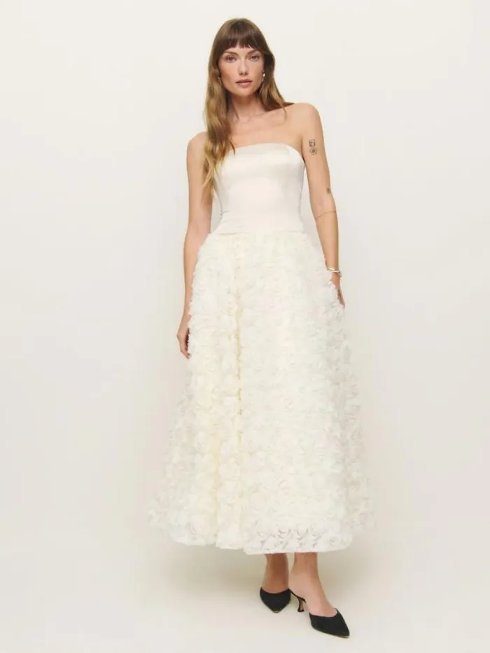 The Reformation Rosy Dress Ivory 8211 Weddings