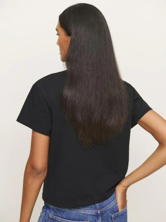 The Reformation Rowan Crew Tee Black 8211 Clothing