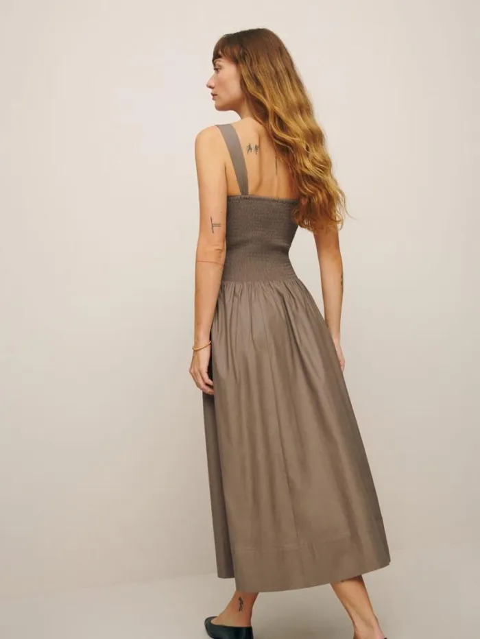 The Reformation Sariah Dress Mushroom 8211 Clothing