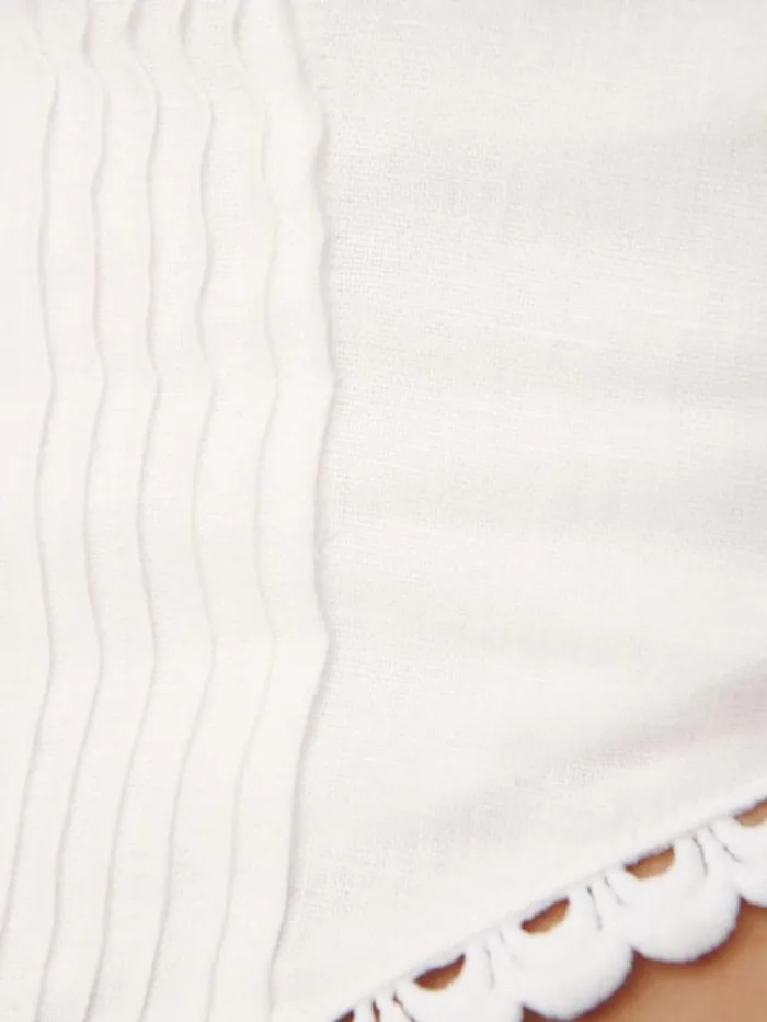 The Reformation Simmie Linen Top White 8211 Clothing