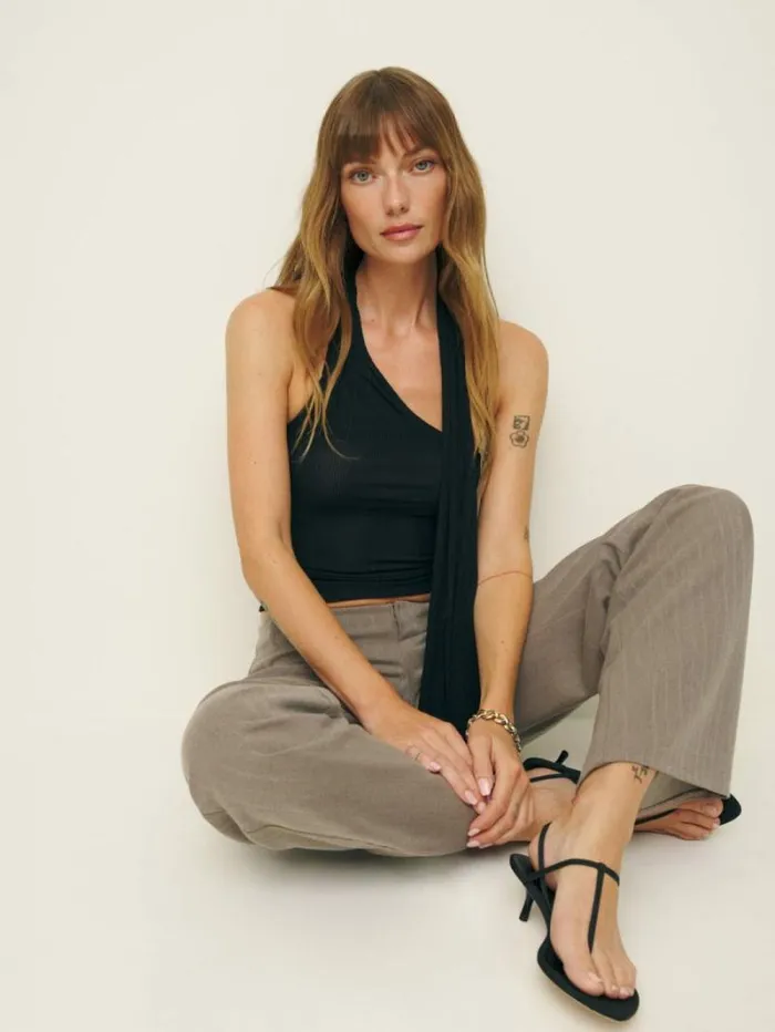 The Reformation Sophie Knit Top Black 8211 Clothing