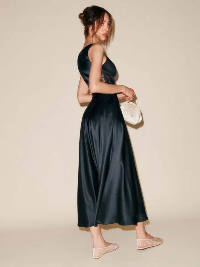 The Reformation Spruce Dress Black 8211 ClothingWeddings