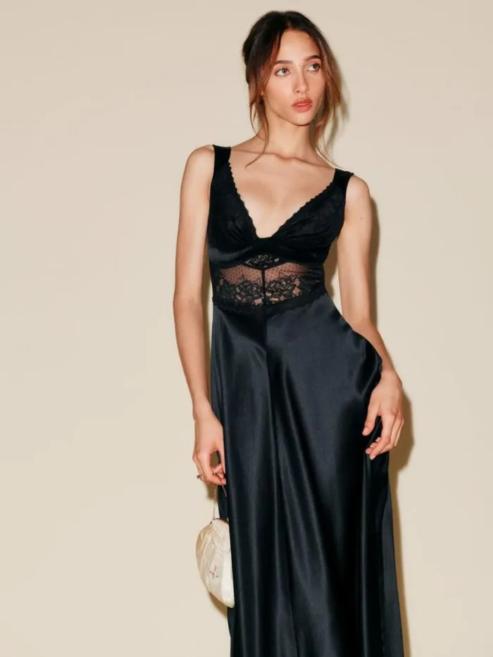 The Reformation Spruce Dress Black 8211 ClothingWeddings