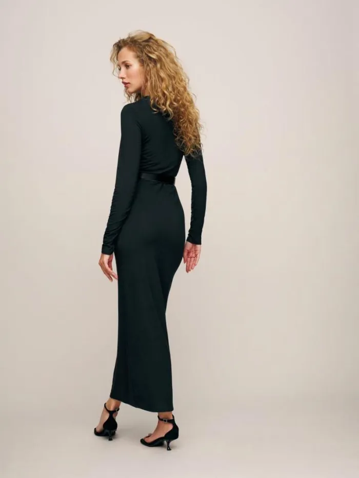 The Reformation Tommie Knit Dress Black 8211 Clothing