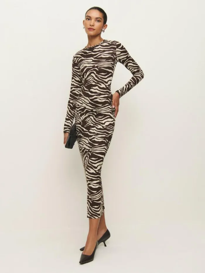 The Reformation Tommie Knit Dress Stampede 8211 Clothing