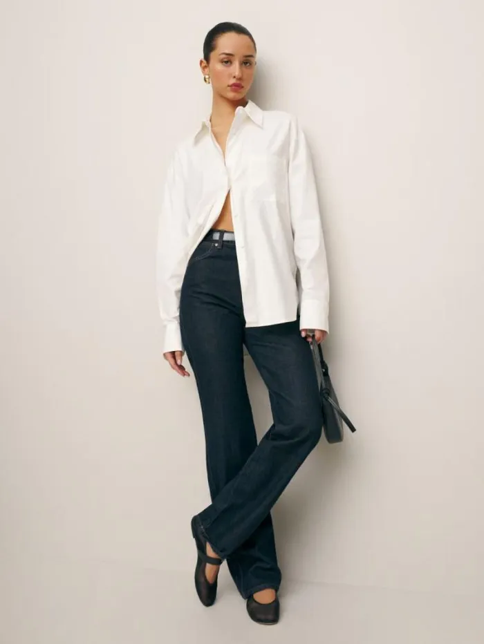 The Reformation Will Oversized Shirt White 8211 Clothing