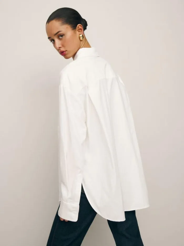 The Reformation Will Oversized Shirt White 8211 Clothing