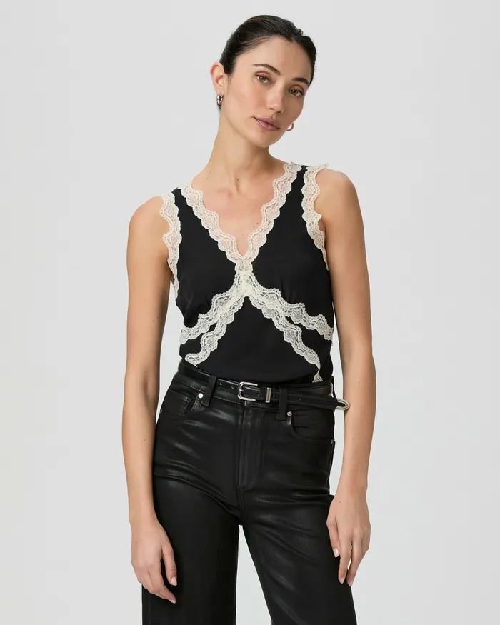 Tops and Blouses Terezia Top 8211 Black Silk 8211 PAIGE Women
