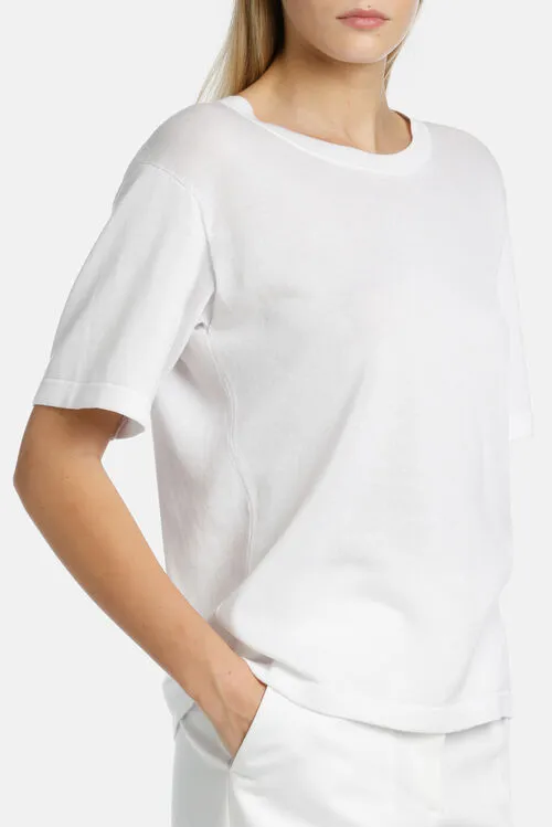 Tops and TShirts Luisa Spagnoli Women Contagiri Contagiri White