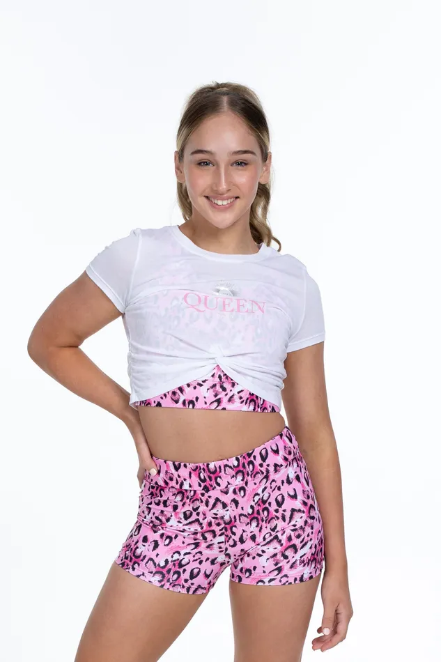 Tops Bloch Children Bloch X Flo Active Twist Front Tee White