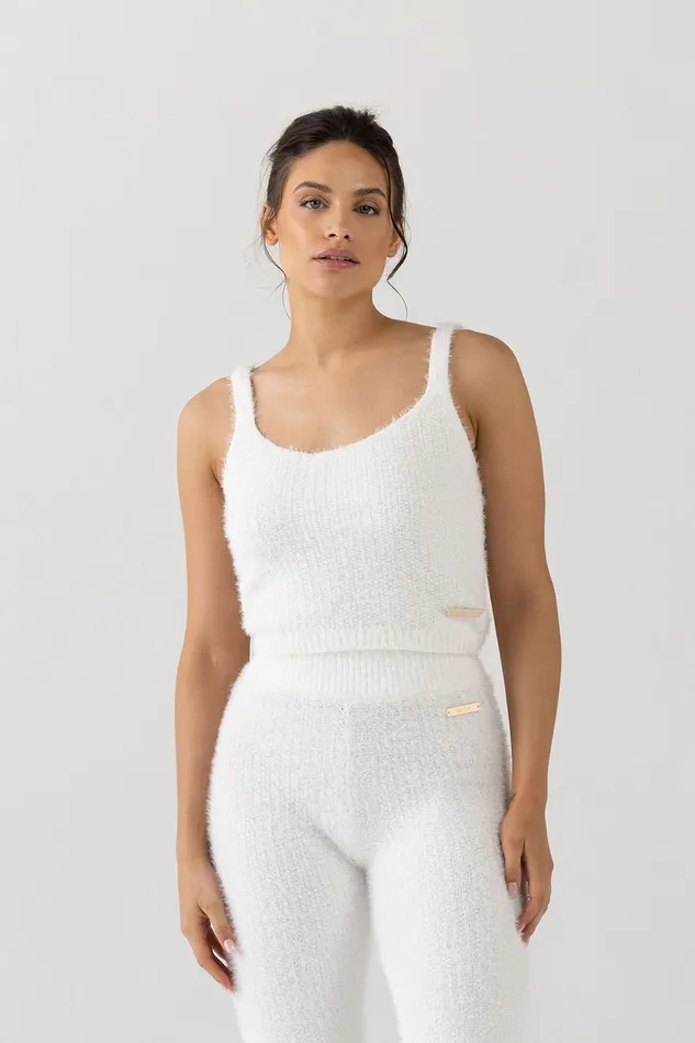 Tops Bloch Popcorn Stitch Camisole Ivory 8211 Bloch Adult