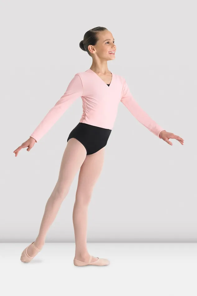 Tops Children Girls Cross Front Top Light Pink Bloch