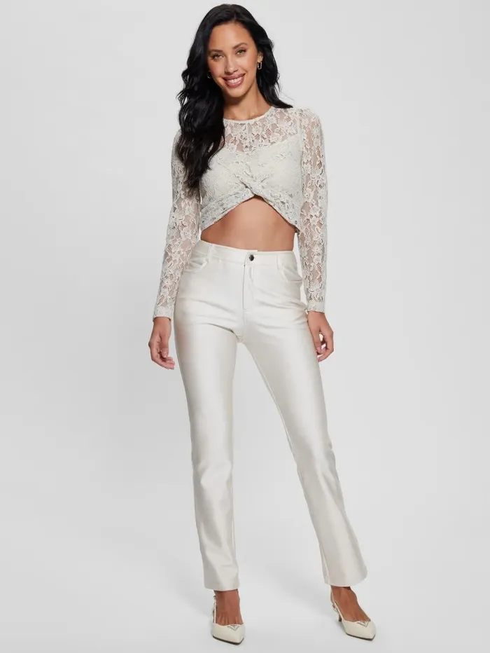 Tops GUESS Women Ariel Lace Top Pearl Oyster Multi