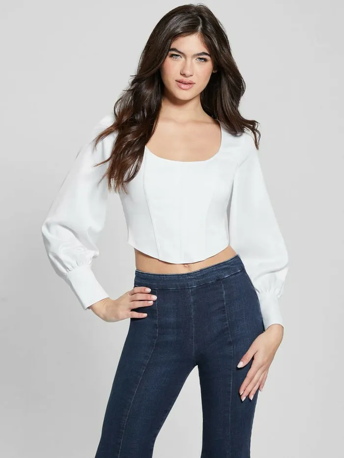 Tops GUESS Women Eco Isabel Corset Top Pure White