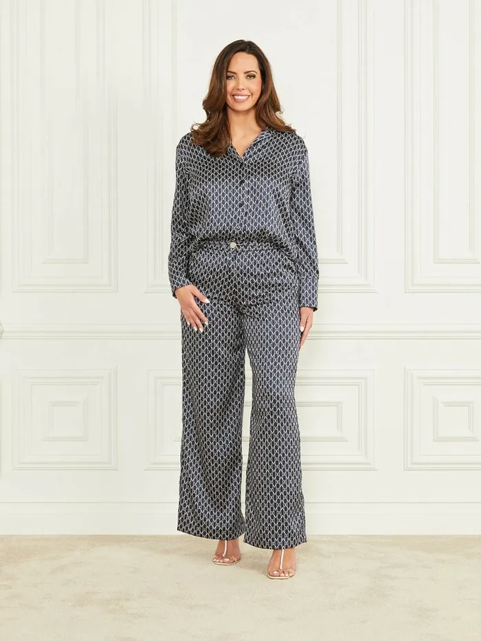 Tops Lisa Monogramed Shirt New Monogram Secret Blue GUESS Women Tops Lisa Monogramed Shirt New Monogram Secret Blue GUESS Women