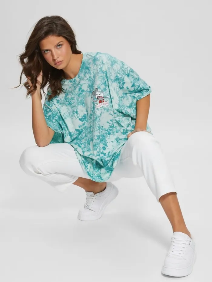 Tops Martini Mouse Oversized Tee Carribean Water Multi 8211 GUESS Women Tops Martini Mouse Oversized Tee Carribean Water Multi 8211 GUESS Women