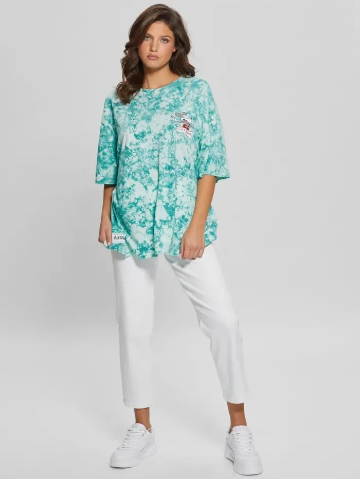 Tops Martini Mouse Oversized Tee Carribean Water Multi 8211 GUESS Women Tops Martini Mouse Oversized Tee Carribean Water Multi 8211 GUESS Women