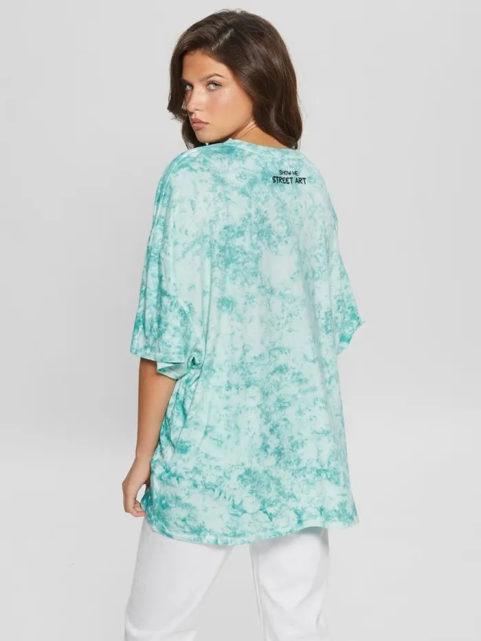 Tops Martini Mouse Oversized Tee Carribean Water Multi 8211 GUESS Women Tops Martini Mouse Oversized Tee Carribean Water Multi 8211 GUESS Women