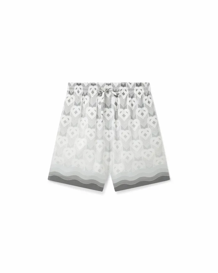 Trousers and Shorts Men Casablanca Paris Gradient Heart Monogram Silk Shorts