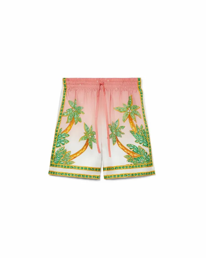 Trousers and Shorts Men Casablanca Paris Lagos Tennis Club Silk Shorts