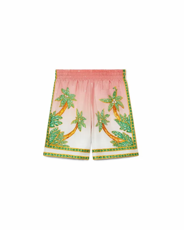 Trousers and Shorts Men Casablanca Paris Lagos Tennis Club Silk Shorts Trousers and Shorts Men Casablanca Paris Lagos Tennis Club Silk Shorts