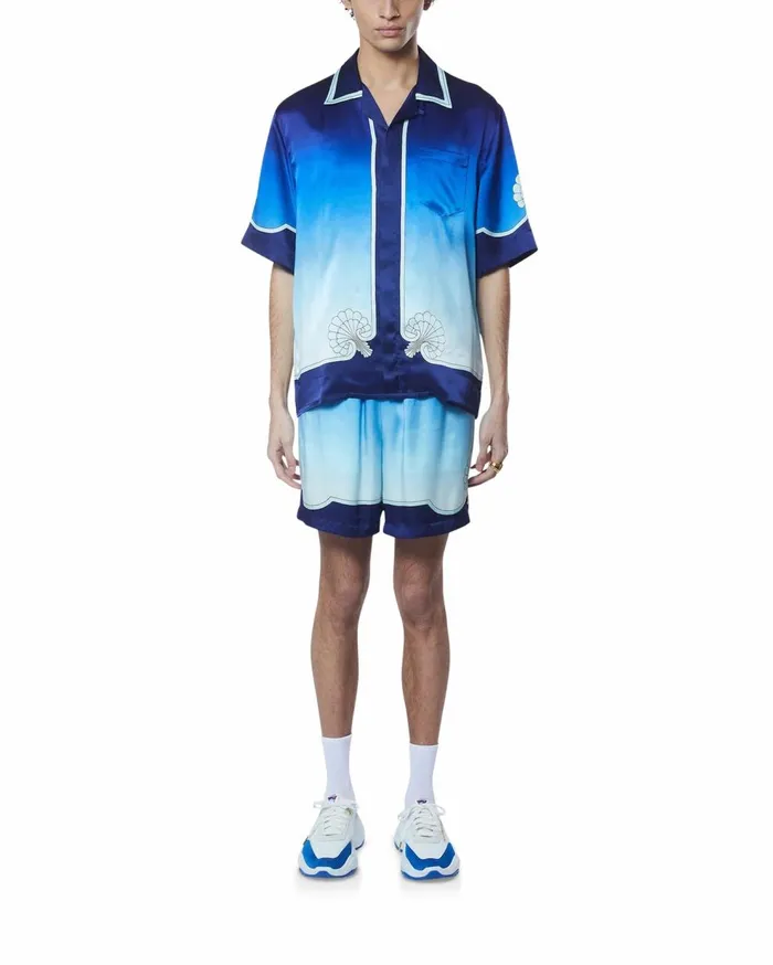 Trousers and Shorts Men Casablanca Paris Place Vendome Silk Shorts