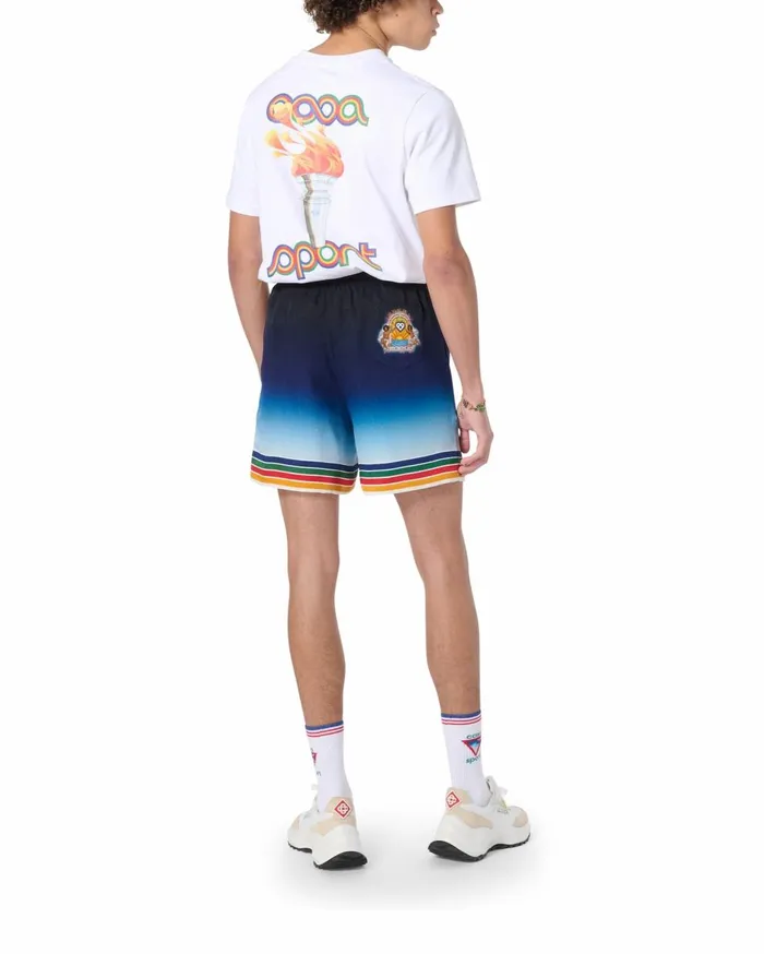 Trousers and Shorts Men Casablanca Paris Studio De Musique Silk Shorts Trousers and Shorts Men Casablanca Paris Studio De Musique Silk Shorts