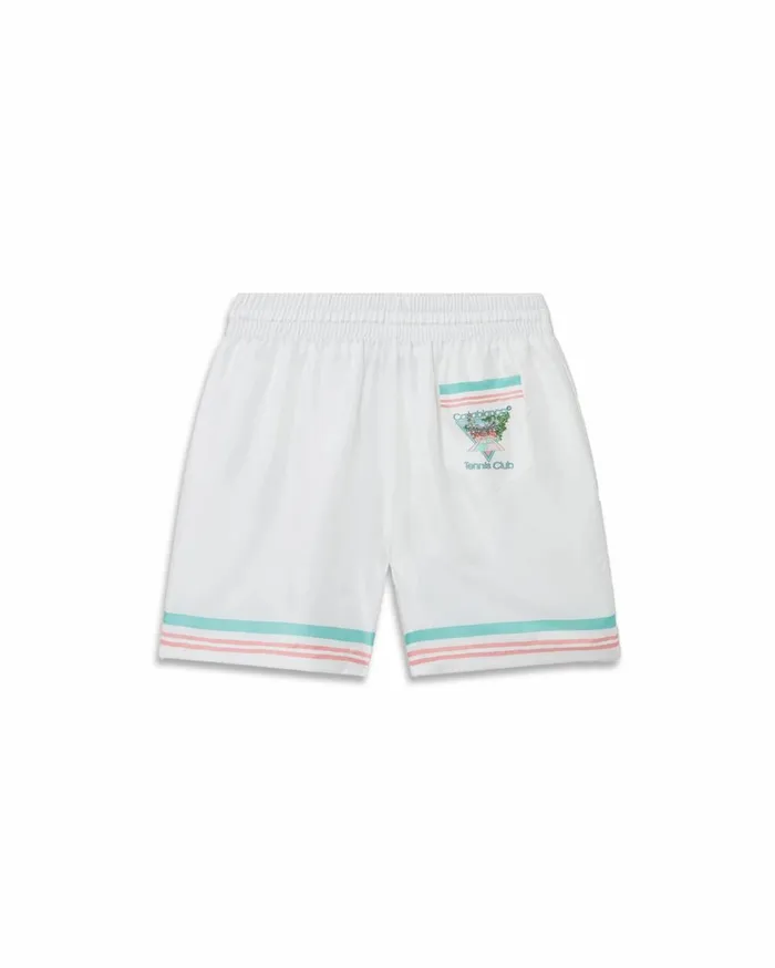 Trousers and Shorts Men Casablanca Paris Tennis Club Icon Silk Shorts