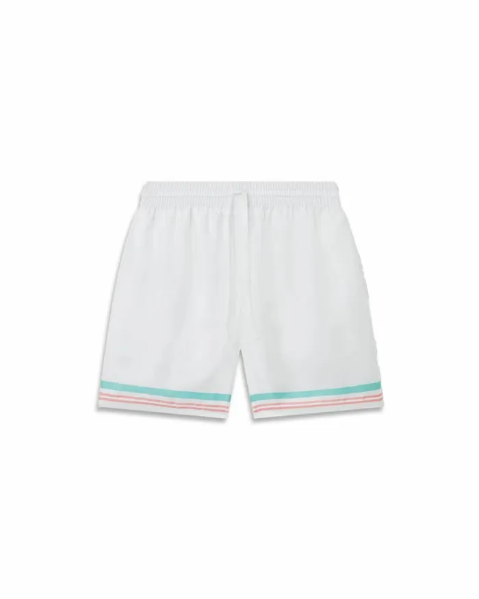 Trousers and Shorts Men Casablanca Paris Tennis Club Icon Silk Shorts Trousers and Shorts Men Casablanca Paris Tennis Club Icon Silk Shorts