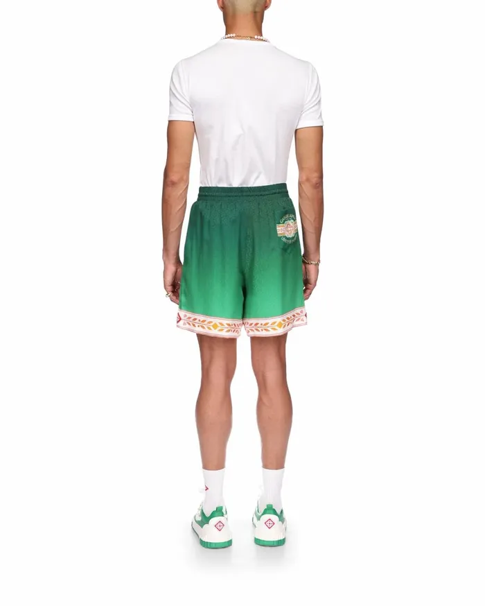 Trousers and Shorts Men Casablanca Paris Unity Is Power Silk Shorts Trousers and Shorts Men Casablanca Paris Unity Is Power Silk Shorts