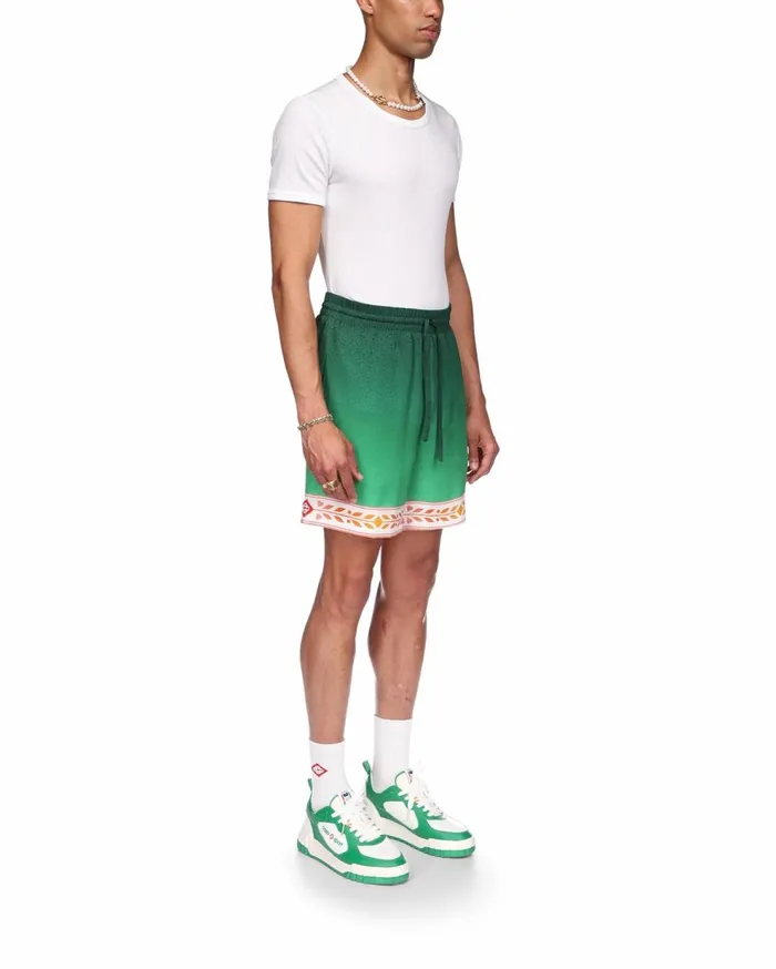 Trousers and Shorts Men Casablanca Paris Unity Is Power Silk Shorts Trousers and Shorts Men Casablanca Paris Unity Is Power Silk Shorts