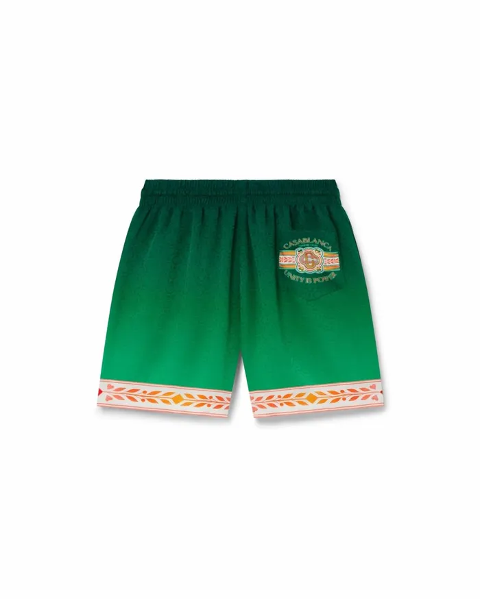 Trousers and Shorts Men Casablanca Paris Unity Is Power Silk Shorts Trousers and Shorts Men Casablanca Paris Unity Is Power Silk Shorts
