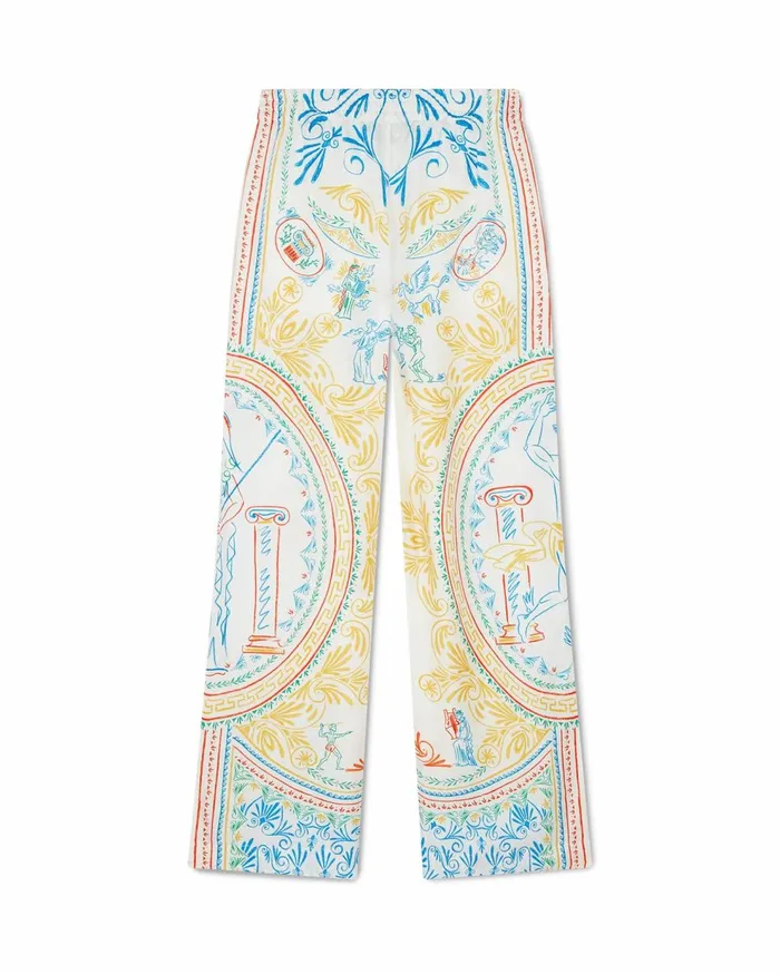 Trousers and Shorts Women Casablanca Paris Crayon Vase Silk Trousers Trousers and Shorts Women Casablanca Paris Crayon Vase Silk Trousers