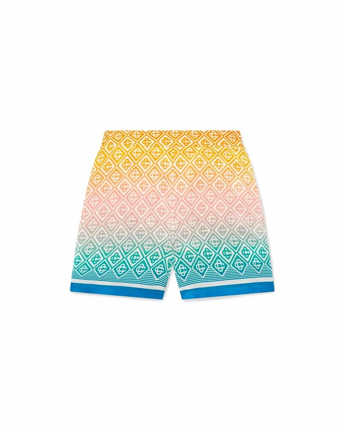 Trousers and Shorts Women Casablanca Paris Gradient Monogram Silk Tailored Shorts