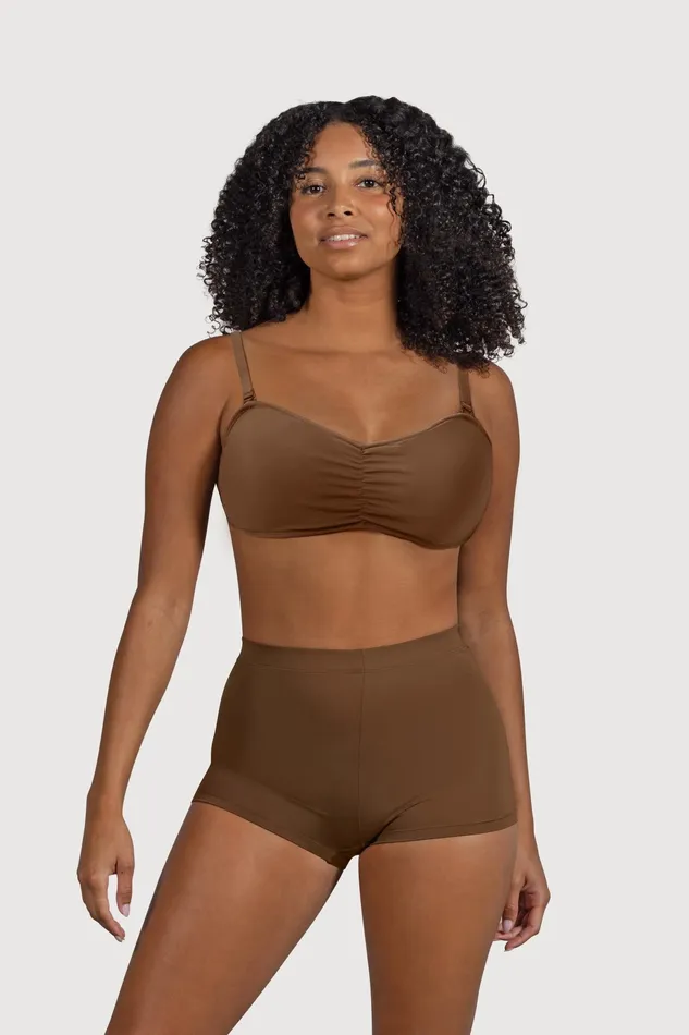 Underwear Bloch Adult Ladies Vela Bandeau Bra Cocoa
