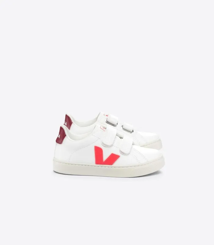 VEJA ESPLAR CHROMEFREE LEATHER WHITE ROSE FLUO MARSALA Kids Esplar
