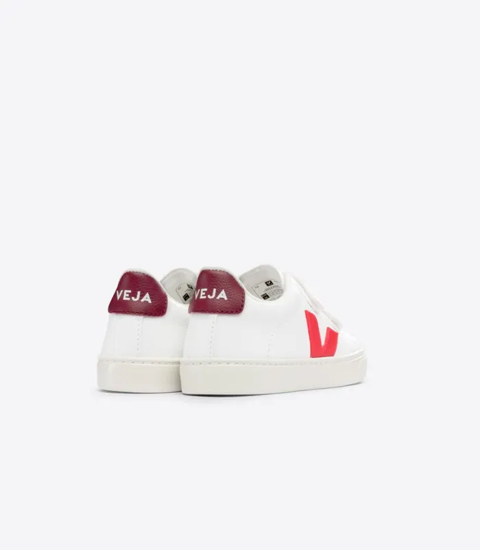 VEJA ESPLAR CHROMEFREE LEATHER WHITE ROSE FLUO MARSALA Kids Esplar
